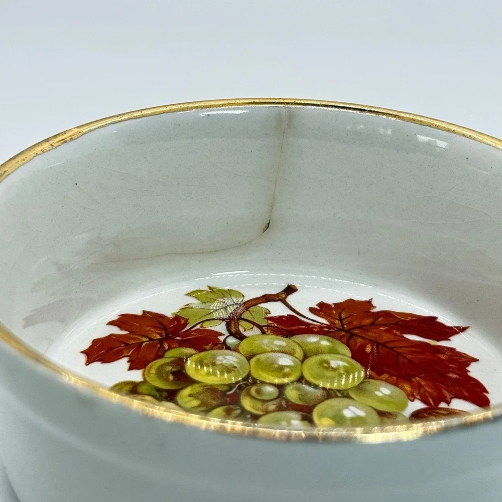 VTG Dartmouth Pottery England Grape Walnut Ramekin‎ Elsenham Quality Foods Bowl